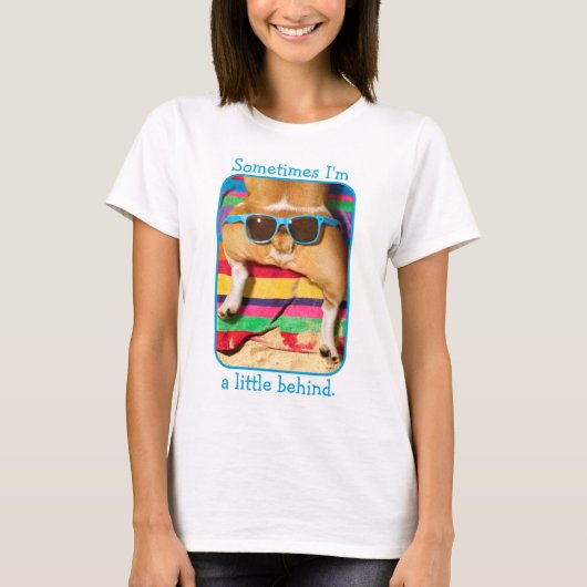 Dog Butt met zonnebril T-shirt (Voorkant)