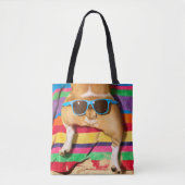 Dog Butt met zonnebril Tote Bag (Voorkant)