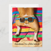 Dog Butt met zonnebril Uitnodiging Briefkaart (Voorkant / Achterkant)