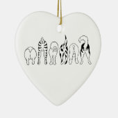 Dog Butts Keramisch Ornament (Rechts)