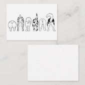 Dog Butts Notitiekaartje (Voorkant / Achterkant)