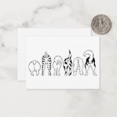 Dog Butts Notitiekaartje (Voorkant / Achterkant in situ)