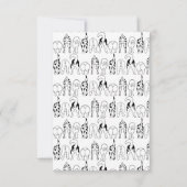 Dog Butts Pattern Bedankkaart (Achterkant)
