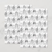 Dog Butts Pattern Bedankkaart (Voorkant / Achterkant)