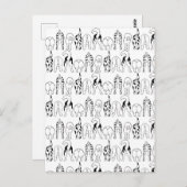Dog Butts Pattern Briefkaart (Voorkant / Achterkant)