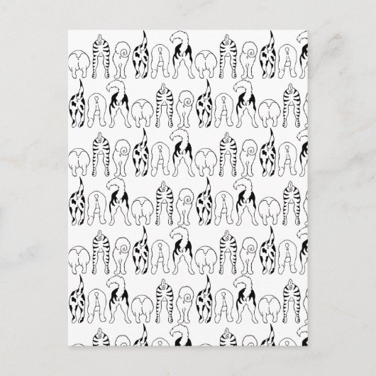 Dog Butts Pattern Briefkaart (Voorkant)