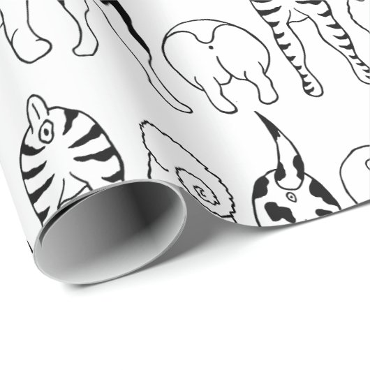 Dog Butts Pattern Cadeaupapier (Rol Hoek)