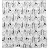 Dog Butts Pattern Douchegordijn (Voorkant)