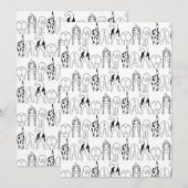 Dog Butts Pattern Feestdagenkaart (Voorkant / Achterkant)