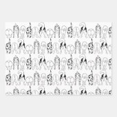 Dog Butts Pattern Inpakpapier Vel (Voorkant 3)