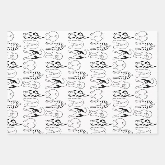 Dog Butts Pattern Inpakpapier Vel (Voorkant)