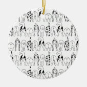 Dog Butts Pattern Keramisch Ornament (Voorkant)