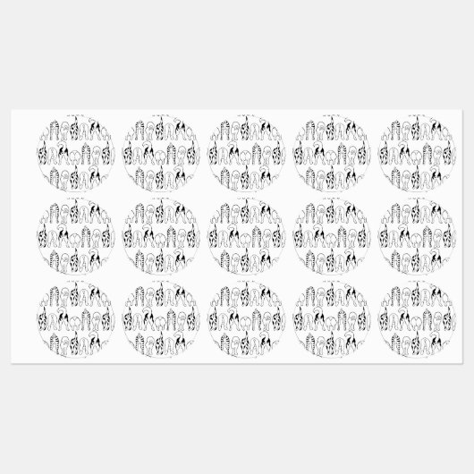 Dog Butts Pattern Labels (Vel)
