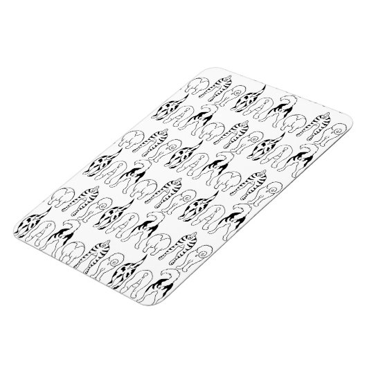 Dog Butts Pattern Magneet (Linkerzijde)