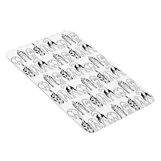 Dog Butts Pattern Magneet (Rechterzijde)