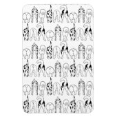 Dog Butts Pattern Magneet (Verticaal)