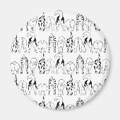 Dog Butts Pattern Magneet (Voorkant)