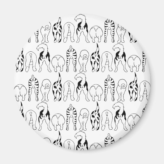 Dog Butts Pattern Magneet (Voorkant)
