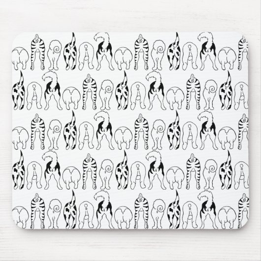 Dog Butts Pattern Muismat (Voorkant)