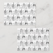 Dog Butts Pattern Notitiekaartje (Voorkant / Achterkant)
