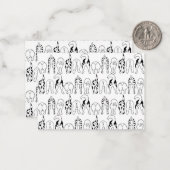 Dog Butts Pattern Notitiekaartje (Voorkant / Achterkant in situ)