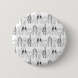 Dog Butts Pattern Ronde Button 5,7 Cm