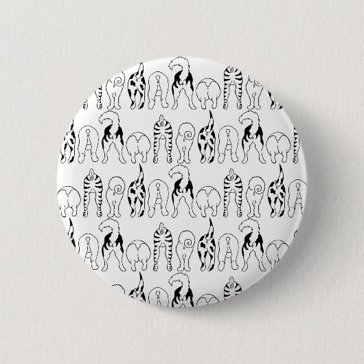 Dog Butts Pattern Ronde Button 5,7 Cm (Voorkant)
