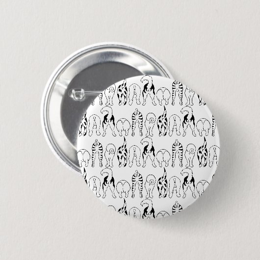 Dog Butts Pattern Ronde Button 5,7 Cm (Voorkant /achterkant)