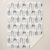 Dog Butts Pattern Sherpa Deken (Voorkant)