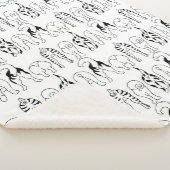 Dog Butts Pattern Sherpa Deken (3/4)