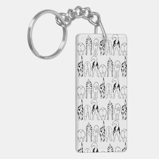 Dog Butts Pattern Sleutelhanger (Voorkant Links)