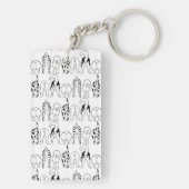 Dog Butts Pattern Sleutelhanger (achterkant)