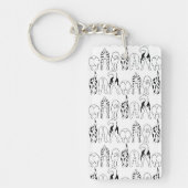 Dog Butts Pattern Sleutelhanger (Voorkant)