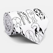 Dog Butts Pattern Stropdas (Opgerold)