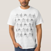 Dog Butts Pattern T-shirt (Voorkant)