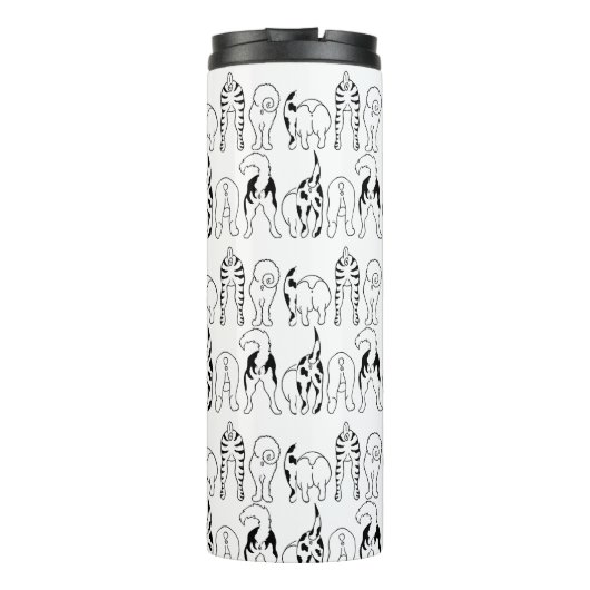 Dog Butts Pattern Thermosbeker (Achterkant)