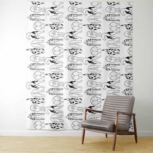 Dog Butts Pattern Wandkleed (In situ)