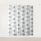 Dog Butts Pattern Wandkleed (Voorkant)