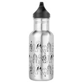 Dog Butts Pattern Waterfles (Rechts)