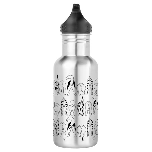 Dog Butts Pattern Waterfles (Rechts)