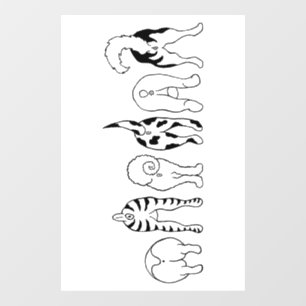 Dog Butts Raamsticker