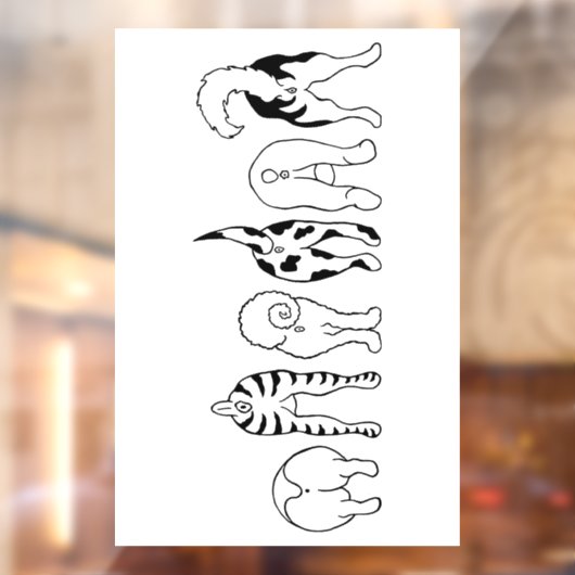 Dog Butts Raamsticker (Vel 2)