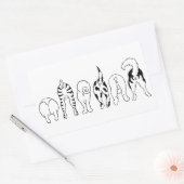 Dog Butts Rechthoekige Sticker (Envelop)