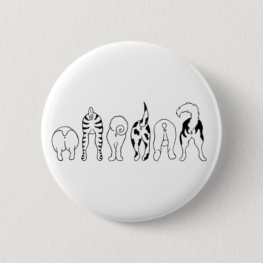 Dog Butts Ronde Button 5,7 Cm (Voorkant)