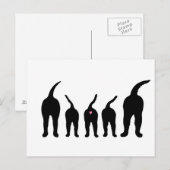 Dog Butts Silhouette Briefkaart (Voorkant / Achterkant)