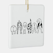 Dog Butts - Square Ornament (Rechts)