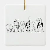 Dog Butts - Square Ornament (Achterkant)