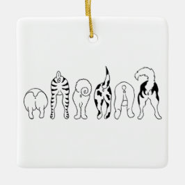 Dog Butts - Square Ornament