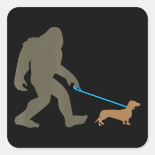 Dog Cadeau  Bigfoot Waldund Vierkante Sticker
