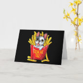 Dog Cadeau| Frenchie Fries Kaart (Gele Bloem)